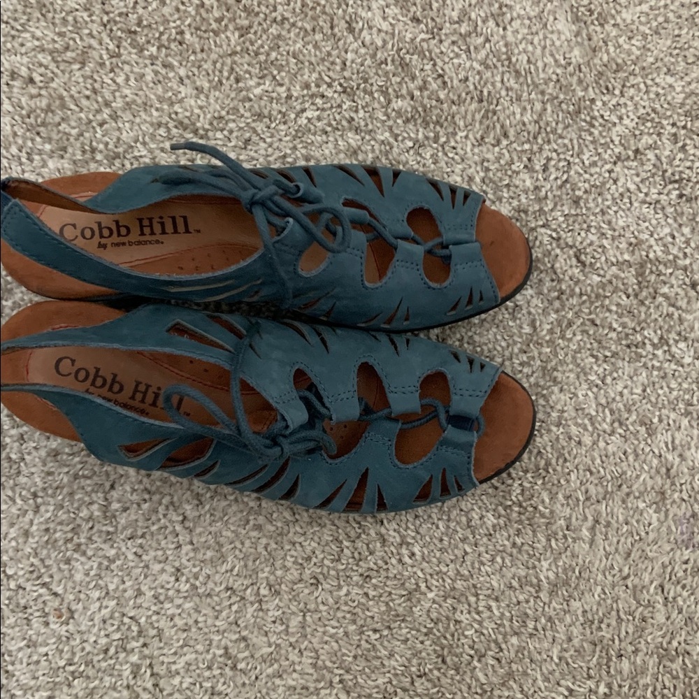 EUC Cobb Hill by New Balance Women's Black Lace-Up Sandals Sasha size 8.5